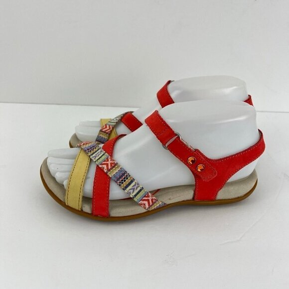 Abeo Womens  Laguna Sandals Multi Color Orange  Size US 5  Neutral Footbed - Picture 7 of 9